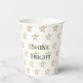 Gold Stars Shine Bright Pappbecher (Vorderseite)