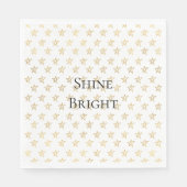 Gold Stars Shine Bright Serviette (Vorderseite)