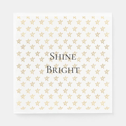 Gold Stars Shine Bright Serviette (Vorderseite)