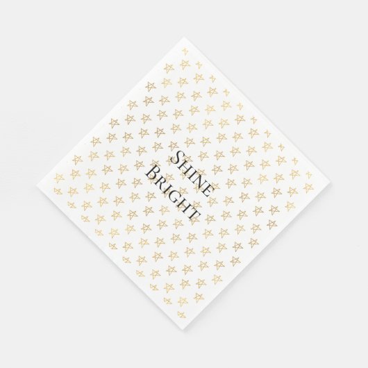 Gold Stars Shine Bright Serviette (Ecke)