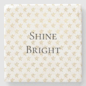 Gold Stars Shine Bright Steinuntersetzer (Vorderseite)