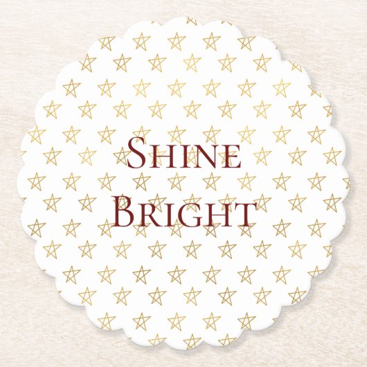 Gold Stars Shine Bright Untersetzer (Vorderseite)