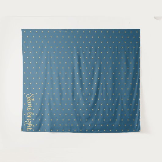 Gold Stars Shine Bright Wandteppich (Vorderseite (Horizontal))