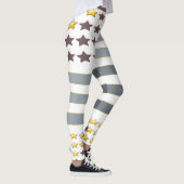 Gold Stars Silberstreifen Leggings (Rechts)