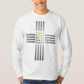 Gold Stars Silver Stripes Cross T-Shirt (Vorderseite)
