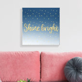 Gold Stars Sky Shine Bright Leinwanddruck (Insitu (Wohnzimmer))
