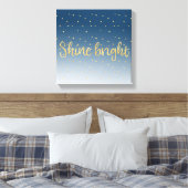 Gold Stars Sky Shine Bright Leinwanddruck (Insitu (Schlafzimmer))