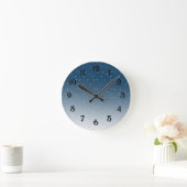 Gold Stars Sky Shine Bright Ombre Runde Wanduhr (Zuhause)