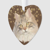 Gold Stars Tabby Cat Grandchild Ornament (Vorderseite)