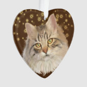 Gold Stars Tabby Cat Grandchild Ornament (Vorderseite)