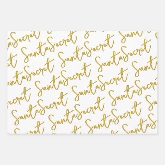 Gold Stars und Glitzern Personalisiertes Wrapping Geschenkpapier Set (Vorderseite 3)