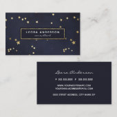 Gold Stars und Navy Blue Visitenkarte (Vorne/Hinten)