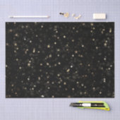 Gold Stars und Punkte auf schwarz Seidenpapier (Handwerk)