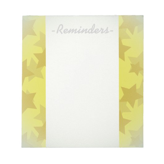 Gold Stars v2 Notizblock (Vorderseite)