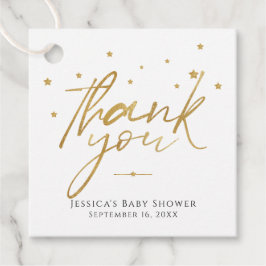 Gold Stars Vielen Dank Baby Dusche Geschenkanhänger