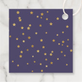 Gold Stars Vielen Dank Baby Dusche Geschenkanhänger (Rückseite)