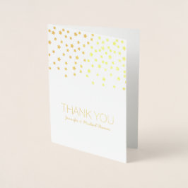 Gold Stars Vielen Dank für Ihre personalisierte Ka Folienkarte