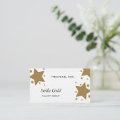 Gold Stars Visitenkarte (Stehend Vorderseite)