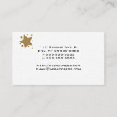 Gold Stars Visitenkarte (Rückseite)