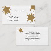 Gold Stars Visitenkarte (Vorne/Hinten)