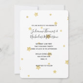 Gold Stars Wedding Invites Einladung (Vorderseite)
