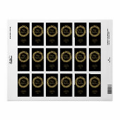 Gold Stars Weihnachts-Rücksendeadresse Adressaufkleber (Vorne)