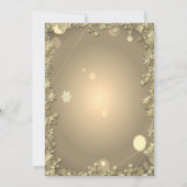 Gold Stars, Weihnachtsbaumfirma Weihnachtsfest Par Einladung (Rückseite)