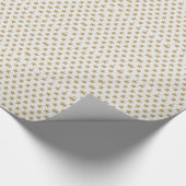 Gold Stars Weihnachtswrapping Paper Geschenkpapier (Ecke)