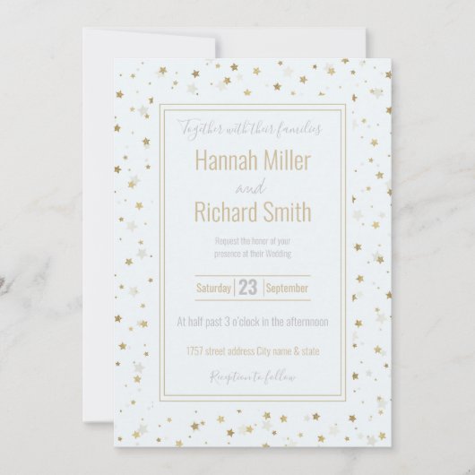 Gold Stars White Design (Vorderseite)