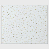Gold Stars White Design Geschenkpapier (Flach)