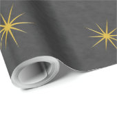 Gold Stars Wrapping Paper Geschenkpapier (Rolleneckpunkt)