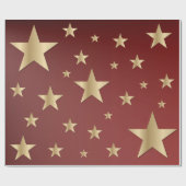 Gold Stars Wrapping Paper Geschenkpapier (Flach)