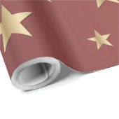 Gold Stars Wrapping Paper Geschenkpapier (Rolleneckpunkt)