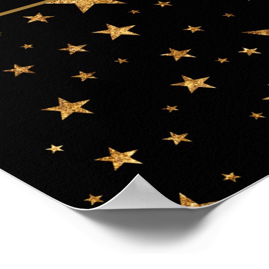 Gold Stars zum Jubiläum von Nachrichten/Fotos Poster (Ecke)