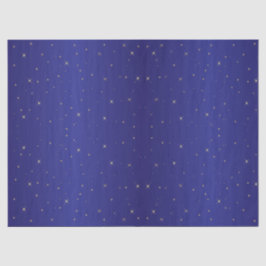 GOLD-STARTEN DES Zwirnpapiers AUF NAVY Seidenpapier