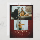 Gold Staub 3 Foto Festive Rot Frohe Weihnachten (Rückseite)