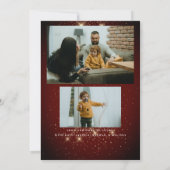 Gold Staub 3 Foto Festive Rot Frohe Weihnachten (Rückseite)