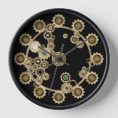 Gold Steampton Wall Clock Uhr (Vorderseite)
