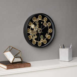 Gold Steampton Wall Clock Uhr