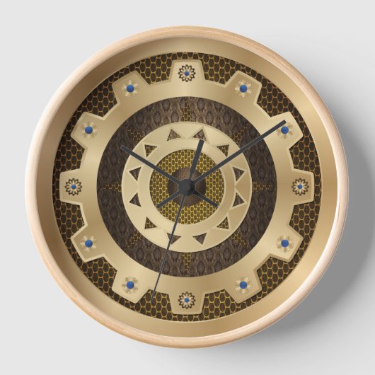 Gold Steampton Wall Clock Uhr (Vorderseite)