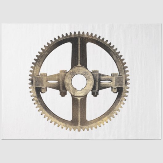 Gold SteamPunk Serie Design 26 Seidenpapier (Vorderseite)