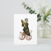 Gold SteamPunk Serie Design 5 Postkarte (Stehend Vorderseite)