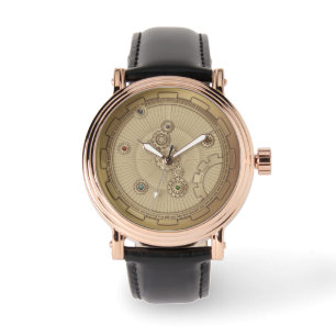 Gold Steampunk Watch Armbanduhr