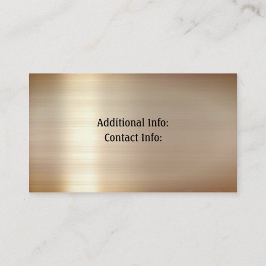 Gold Steel Business Card Visitenkarte (Rückseite)