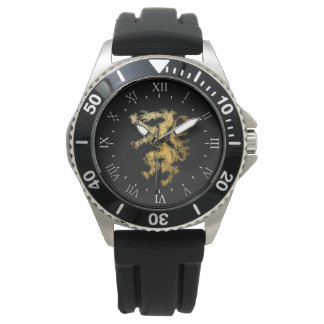 Gold Steiermark Wappen Panther Österreich Armbanduhr