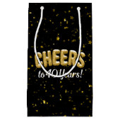 Gold steigt Beifall zu 40 Jahren 40. Kleine Geschenktüte (Vorderseite)