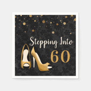 Gold steigt in 60 Geburtstagsparty der Frau Serviette