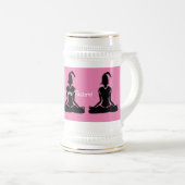 Gold Stein - Beer Yoga Stein Bierglas (VorderseiteRechts)