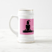 Gold Stein - Beer Yoga Stein Bierglas (Links)