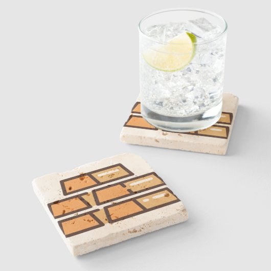 Gold Steinuntersetzer (Seitenansicht)